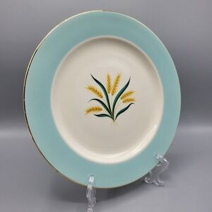 Vtg Viking Wheat Dinner Plate Blue Gold Mid Century Table Decor 10" Replacement